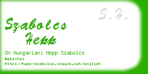 szabolcs hepp business card